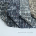 Tissu brossé en polyester en tweed de haute qualité